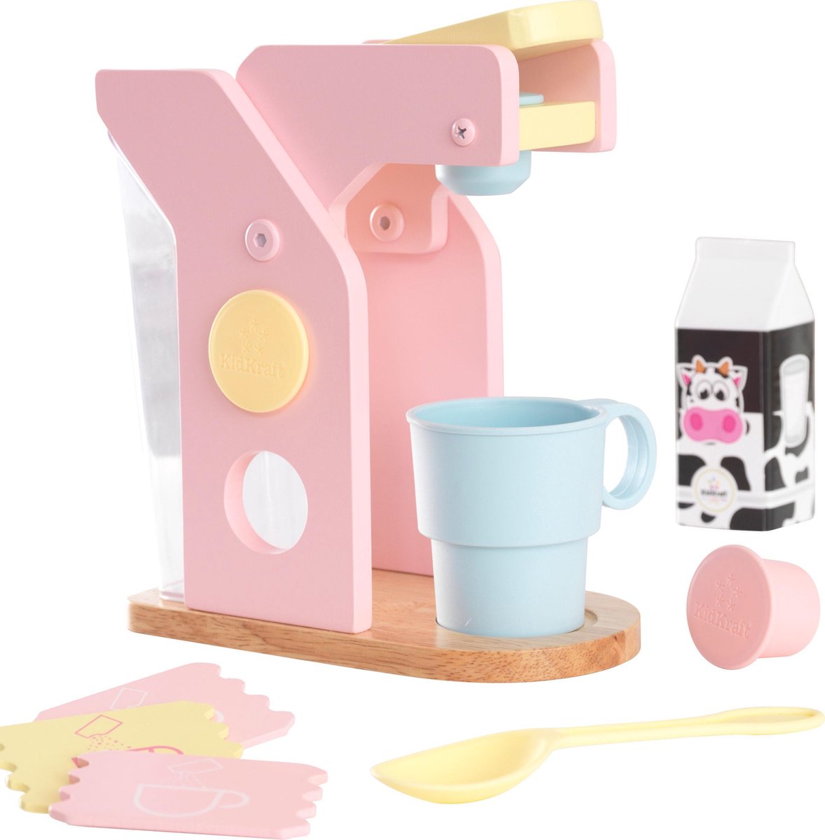 KidKraft Houten speelgoed koffiezetapparaat - pastelkleurig