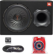 JBL Basspro 12 Actieve Subwoofer Behuizing + Caliber CPK1 kabelset - Gepoorte Behuizing - Met Basregelaar - Subwoofer pakket - 450W MAX - 150W RMS