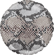 Anagram Folieballon Snake 43 Cm Wit/grijs