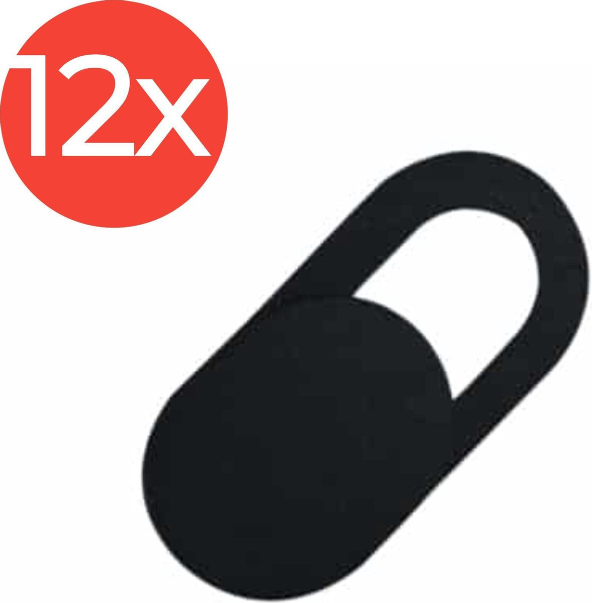 12 stuks - Webcam cover - camera schuifje - privacy - cover - schuifje - zwart