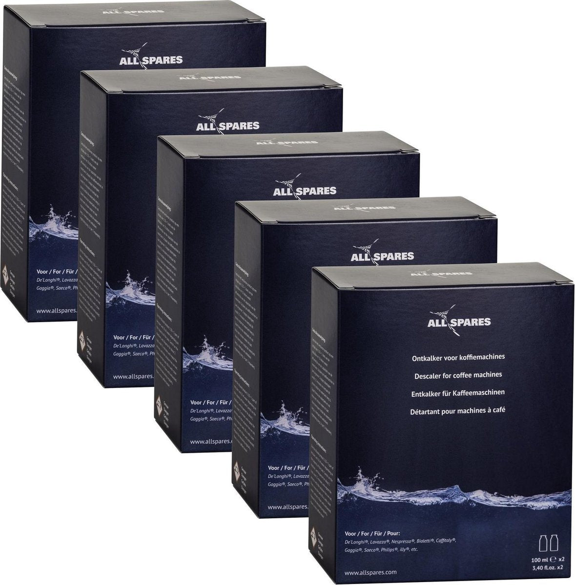 Ontkalker - De'Longhi DLSC200 EcoDecalk -  Mini Ontkalker Van AllSpares - 10x 100ML