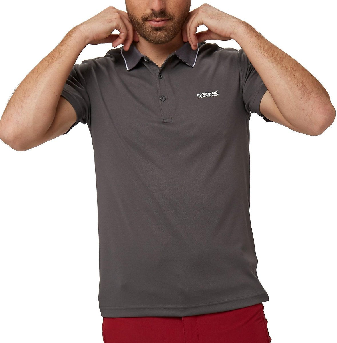 Regatta Maverick Outdoor Polo Grijs Heren - Maat XXL