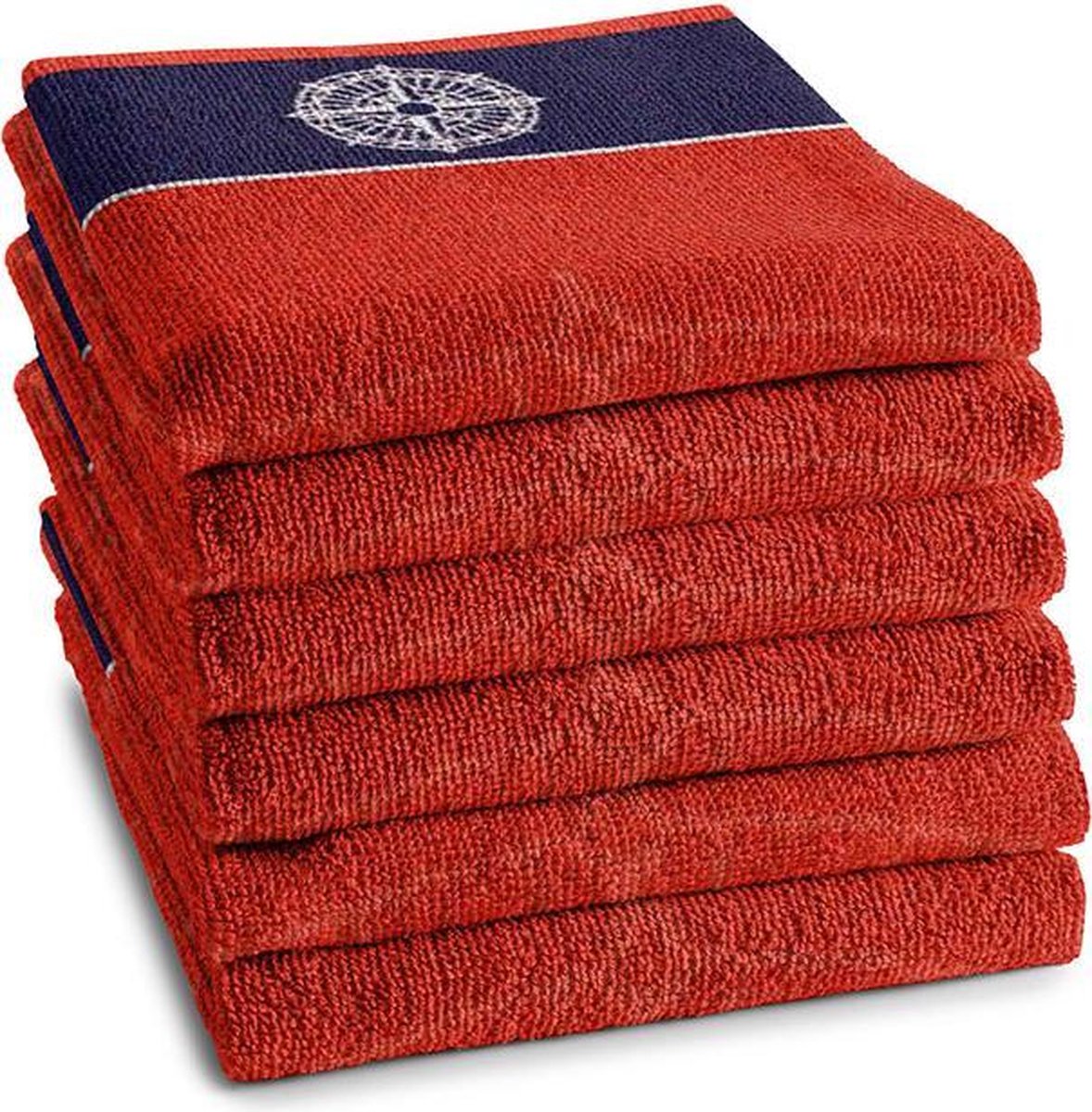 DDDDD Mistral - Keukendoek - 50x55 cm - Set van 6 - Red
