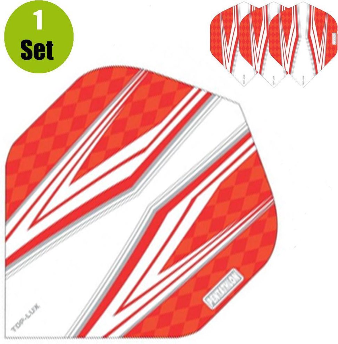 Pentathlon TDP Lux Vizion White Dartflights - Rood- ()