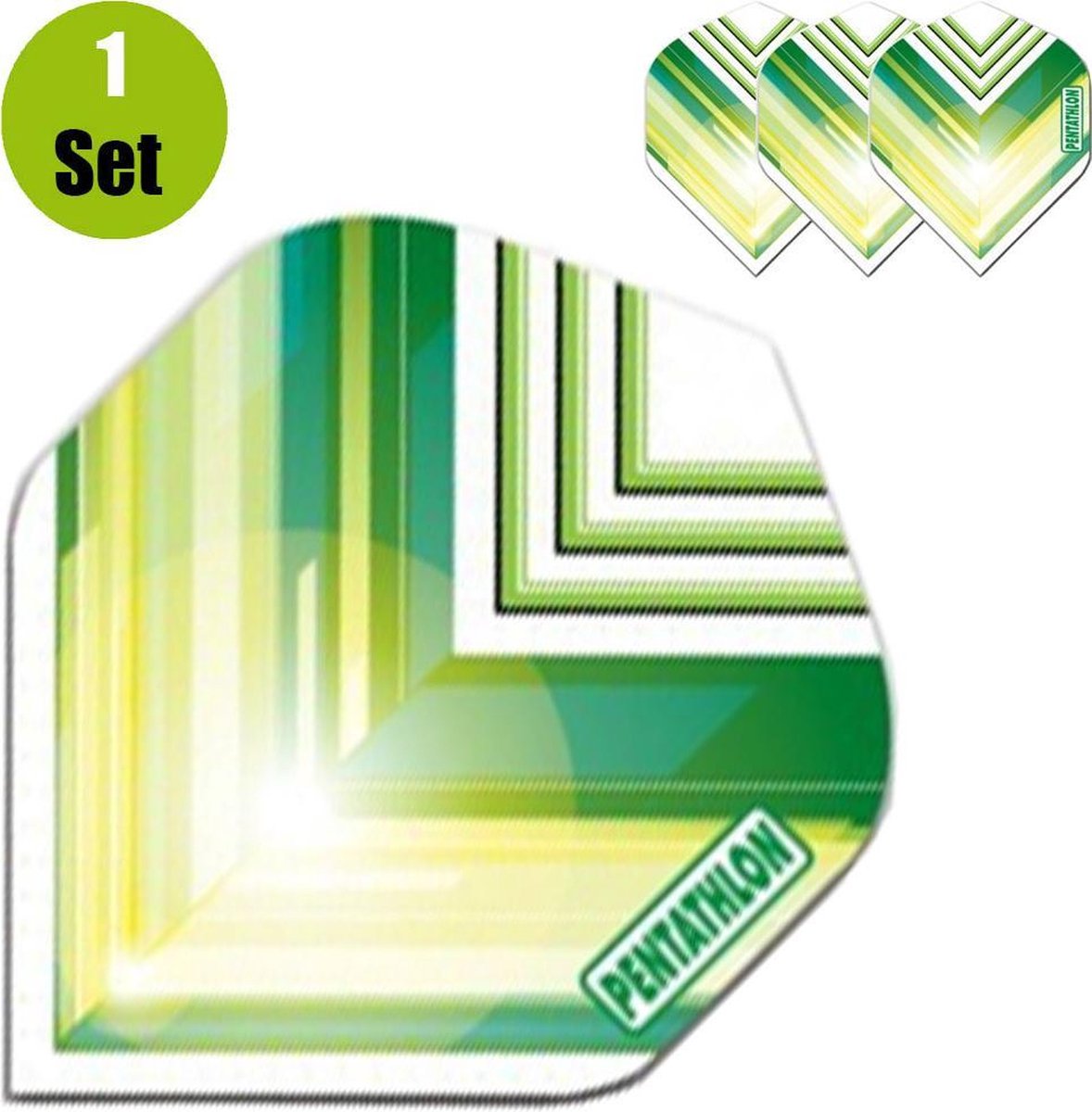 Pentathlon Vizion V Dartflights - Groen- ()