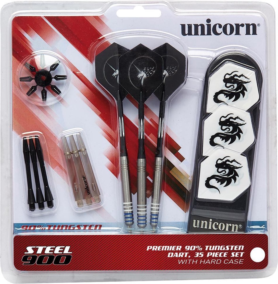 Unicorn - Steel 900 - 22 gram - dartpijlen - inclusief - darts accesoires
