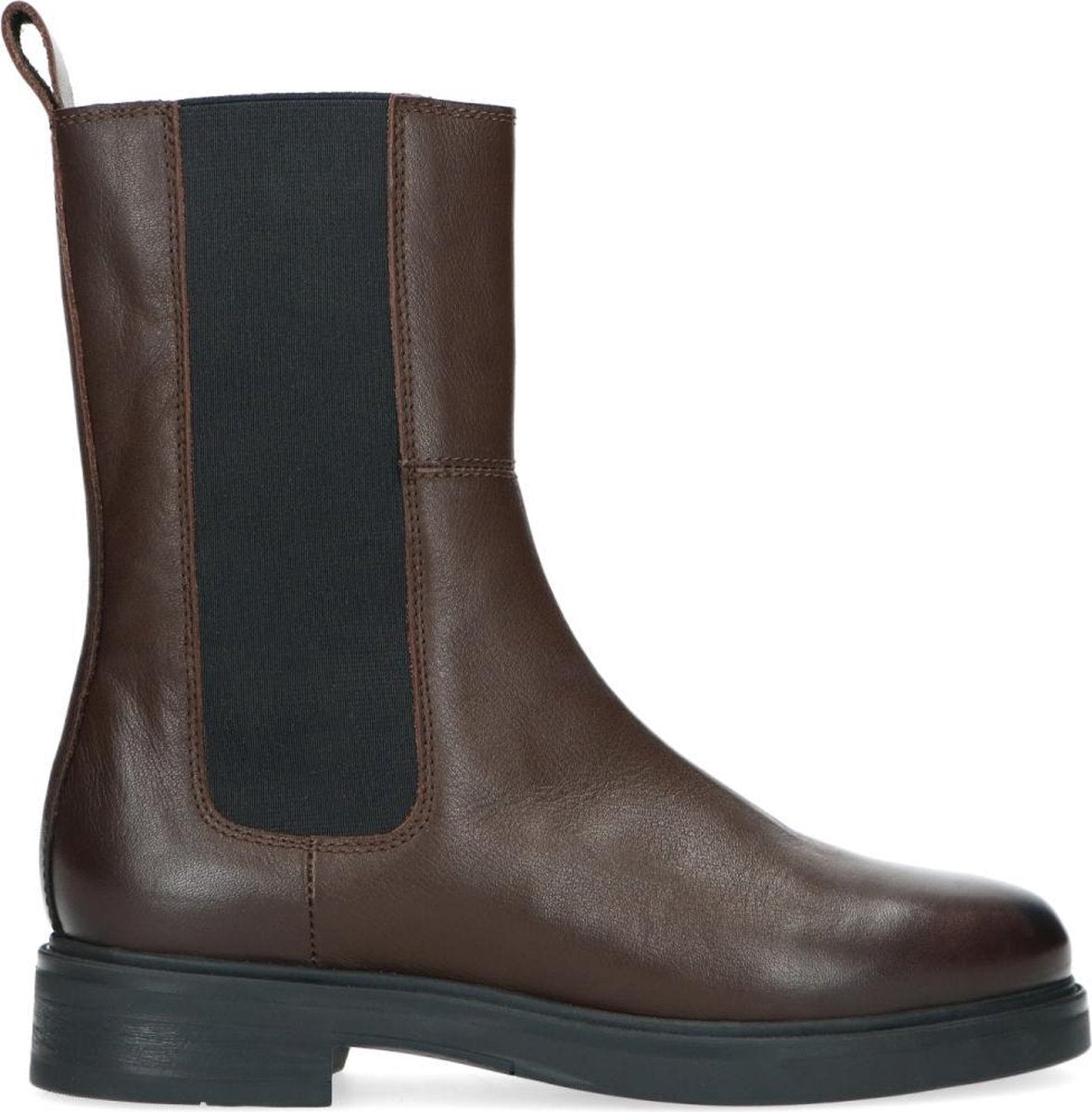 Manfield - Dames - Bruine leren chelsea boots - Maat 42
