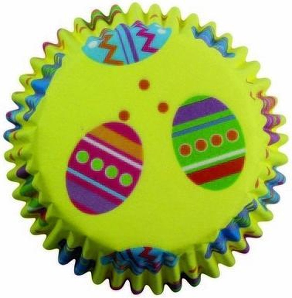 Cupcake cups PME Gekleurde paaseieren 60 stuks.