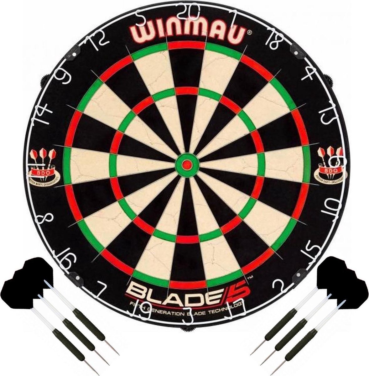 Winmau set - Blade 5 - dartbord - plus 2 sets - dartpijlen