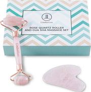 LimberLux Rose Quartz Roller & Gua Sha set - Gezichtsroller - Gezichtsmassage Face Roller - Jade Roller