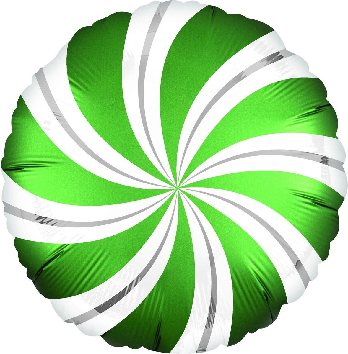 Anagram Folieballon Candy Swirl 30 Cm Groen/wit