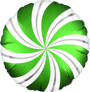 Anagram Folieballon Candy Swirl 30 Cm Groen/wit