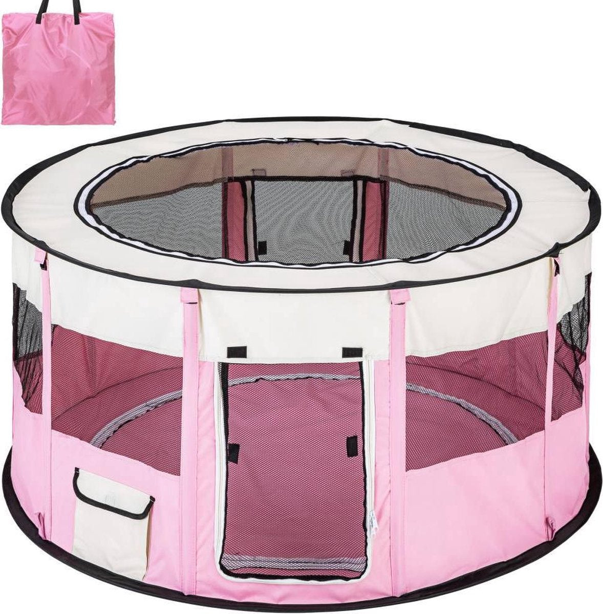 TecTake -  Puppyren Carola roze (Ø x H): 114 x 58 cm - 402437