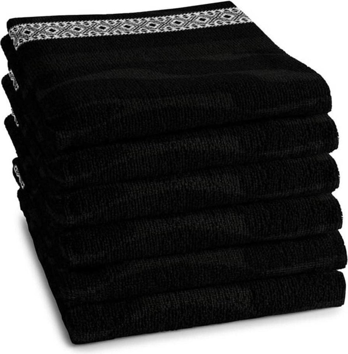 DDDDD Africa - Keukendoek - 50x55 cm - Set van 6 - Black