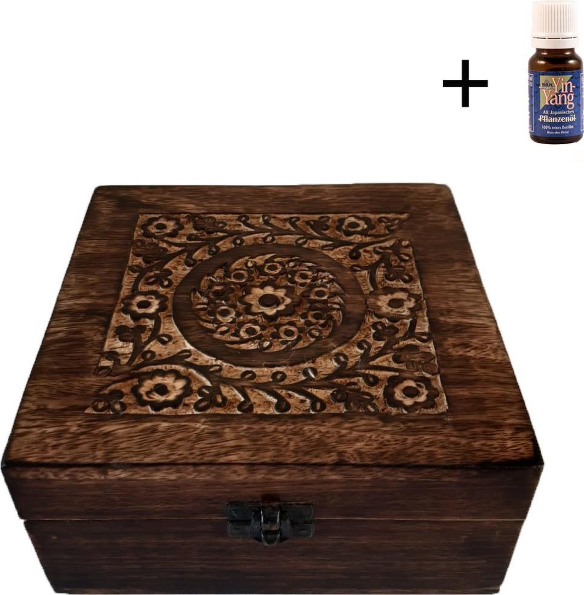 Opbergbox 25 vakken hout - Etherische olie - Sieradendoos - Organizer