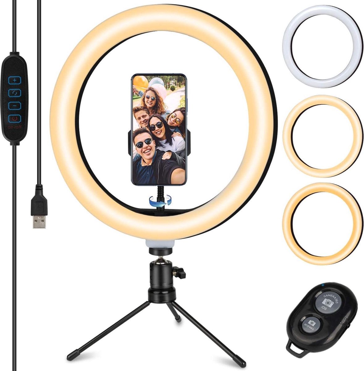 ringlight met statief - ZINAPS Ring Light