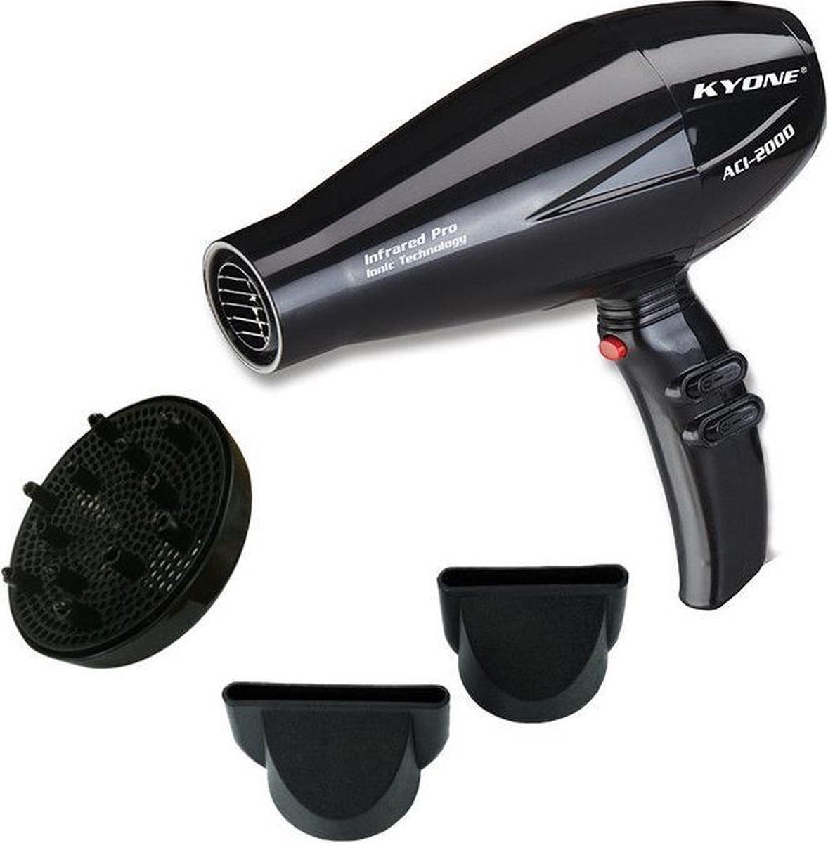 Kyone ACI-2000 Infrarood haardroger Zwart