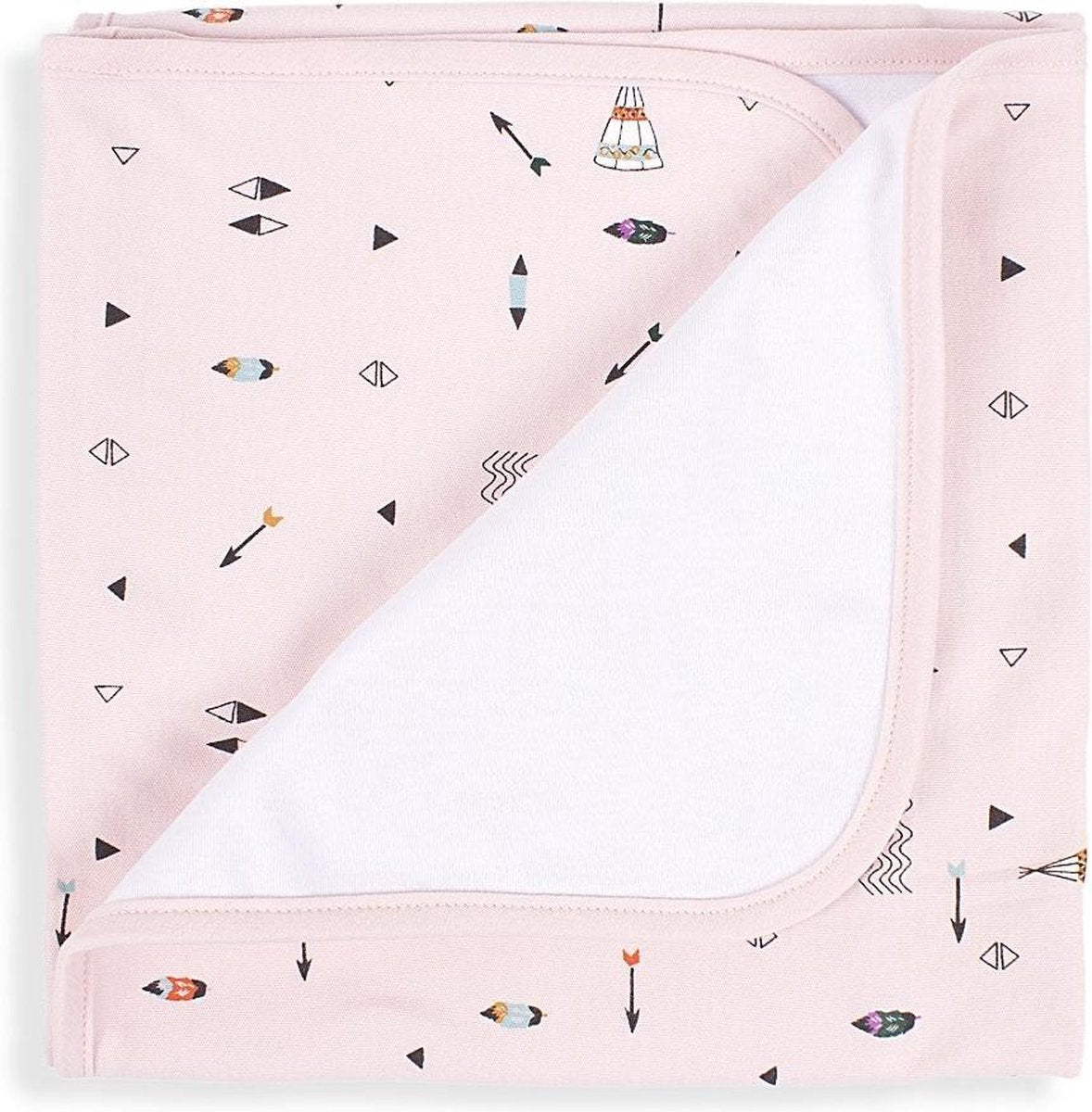 Interbaby Babydeken Tipi 78 X 78 Cm Katoen Roze