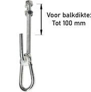 Schommelhaak met Karabijnhaak M12 Type J (1 stuk) (1 stuk)