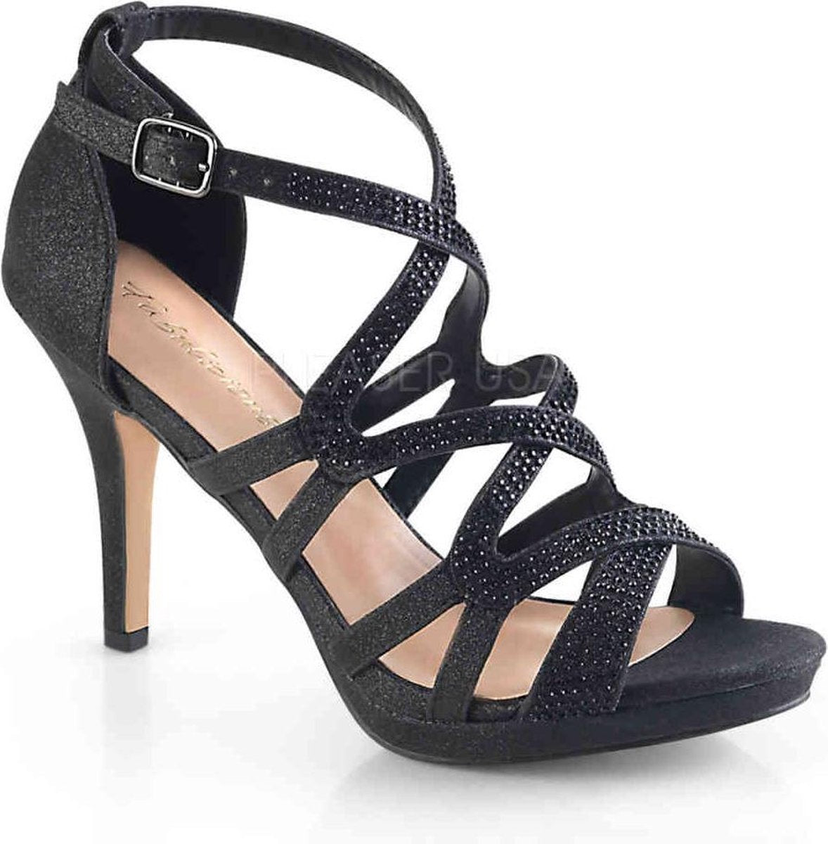 Fabulicious Hoge hakken -37 Shoes- DAPHNE-42 Zwart