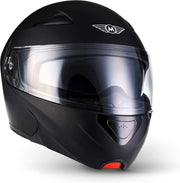 MOTO F20 Matt Black systeemhelm Flip-Up scooterhelm