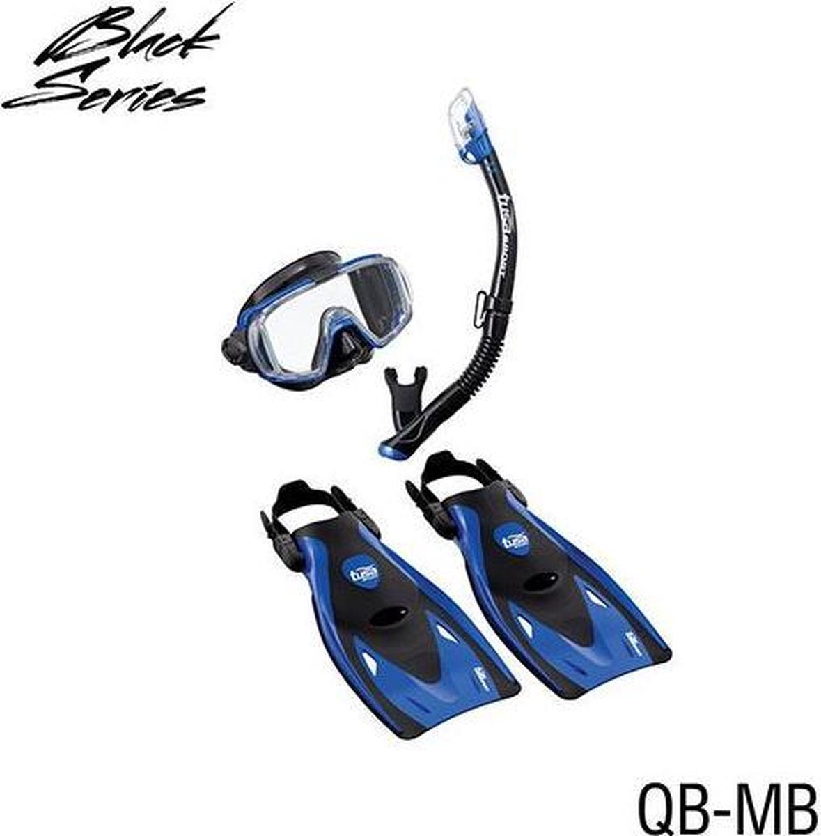 Tusa Visio Tri-Ex Travel snorkelset Blauw L 41-46