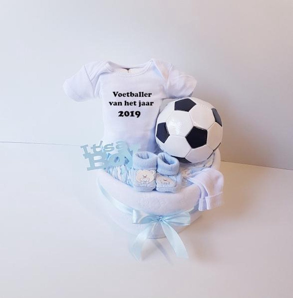 Voetbal Luiertaart Voetballer Van Het Jaar 2019 | Kraamcadeau | Kraampakket | Baby Cadeau