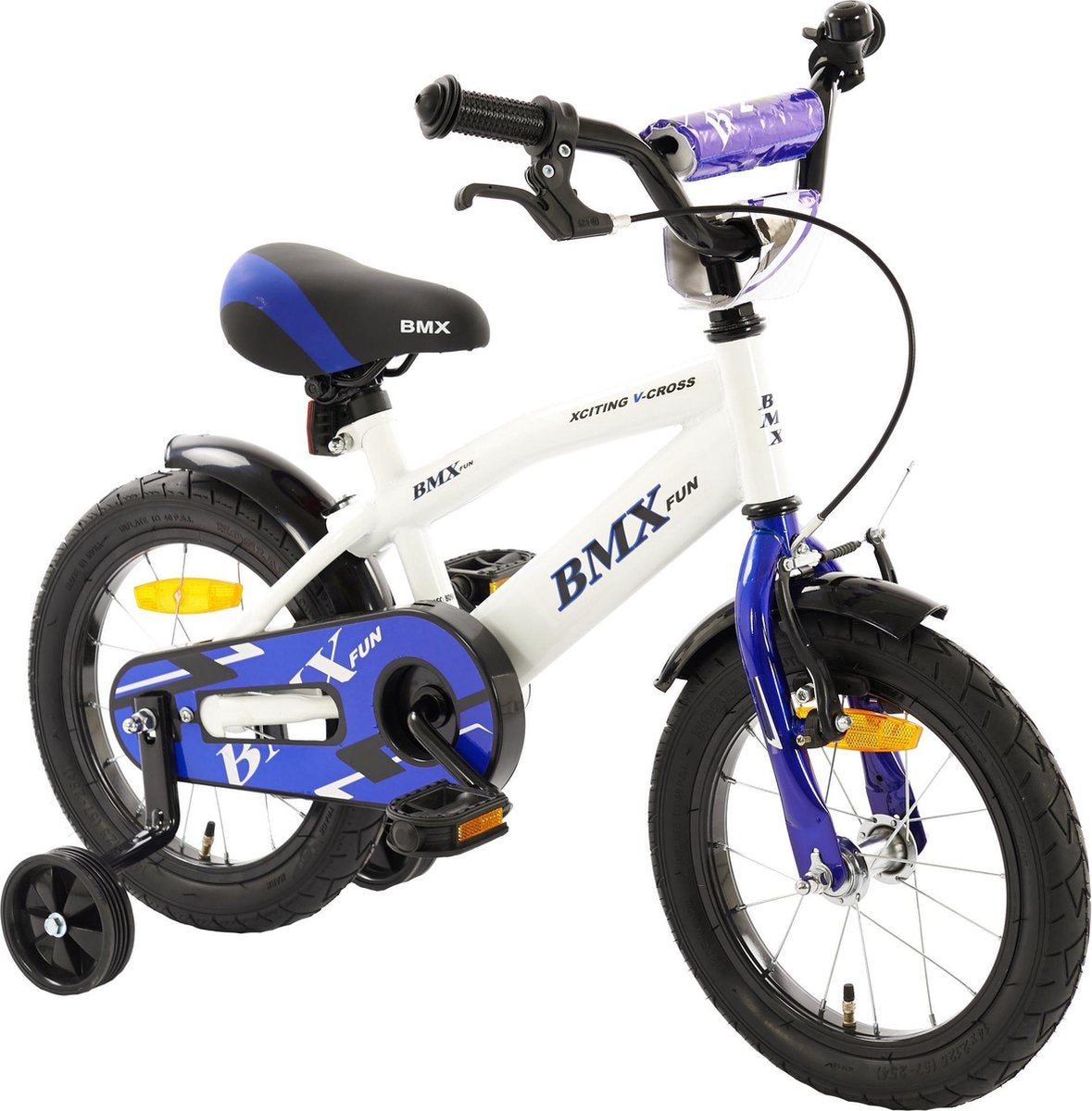 2Cycle BMX Kinderfiets - 14 inch - Wit - Jongensfiets