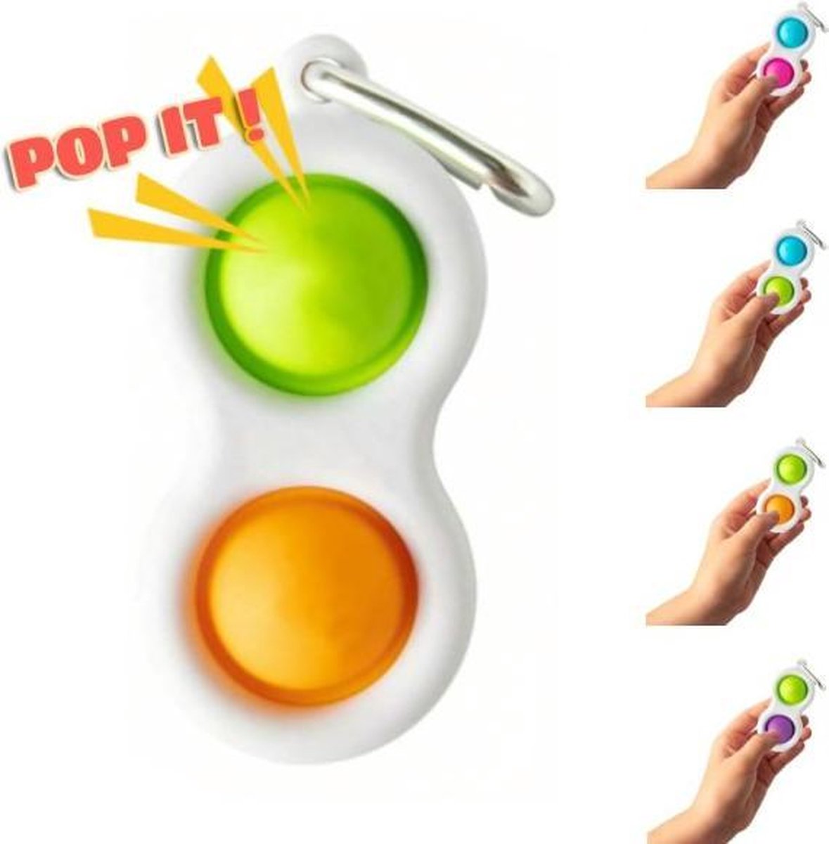 Premium Simple Dimple Fidget Toy | Pop It / Fidget Pad | Tik Tok Simpl Dimpl Fidget | Oranje-Groen