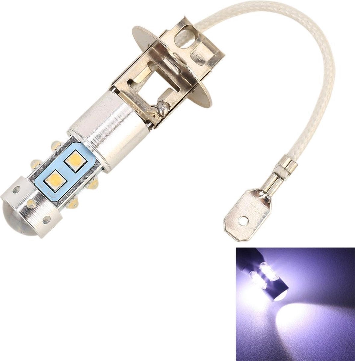 H3 50W 600LM 5500K Wit Licht 10 SMD-2828-LEDs Auto Foglight