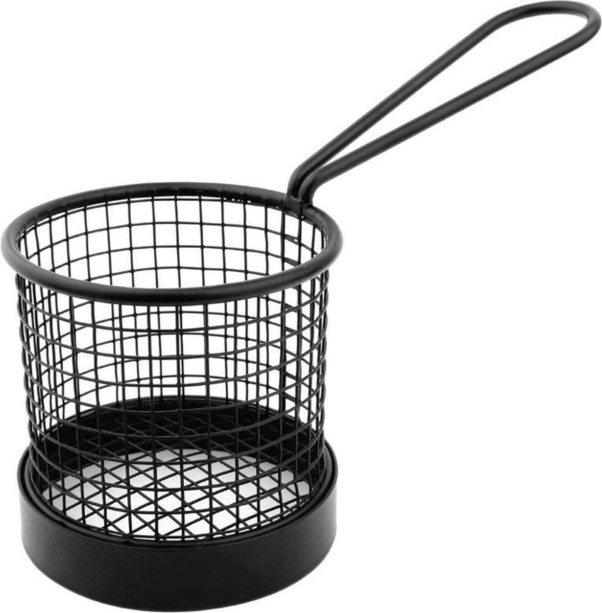Olympia zwart fritesmandje met handvat