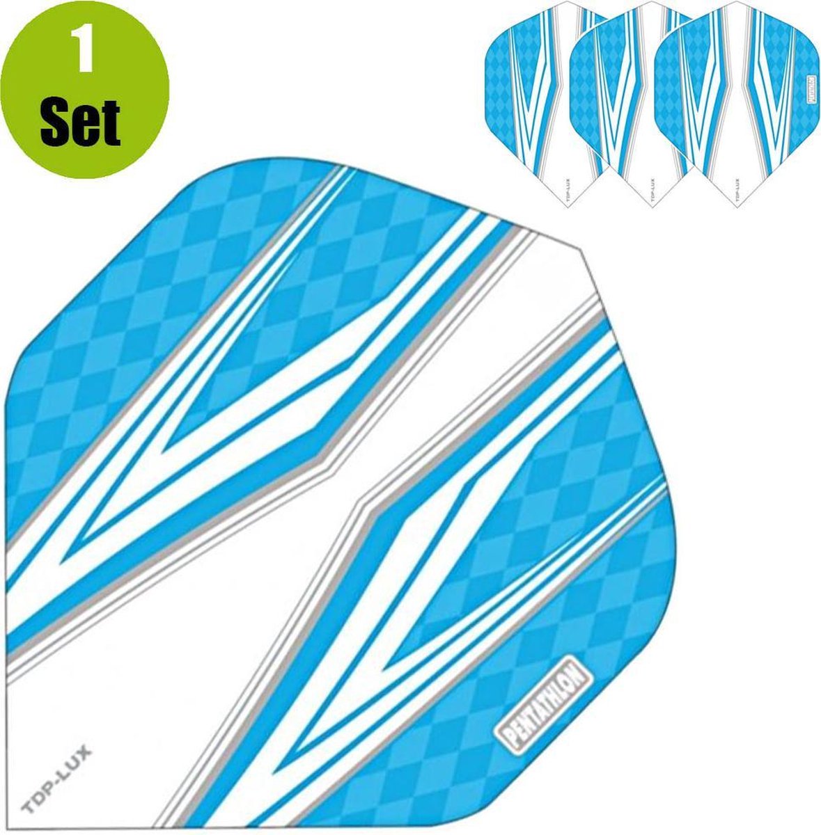 Pentathlon TDP Lux Vizion White Dartflights - Aqua- ()