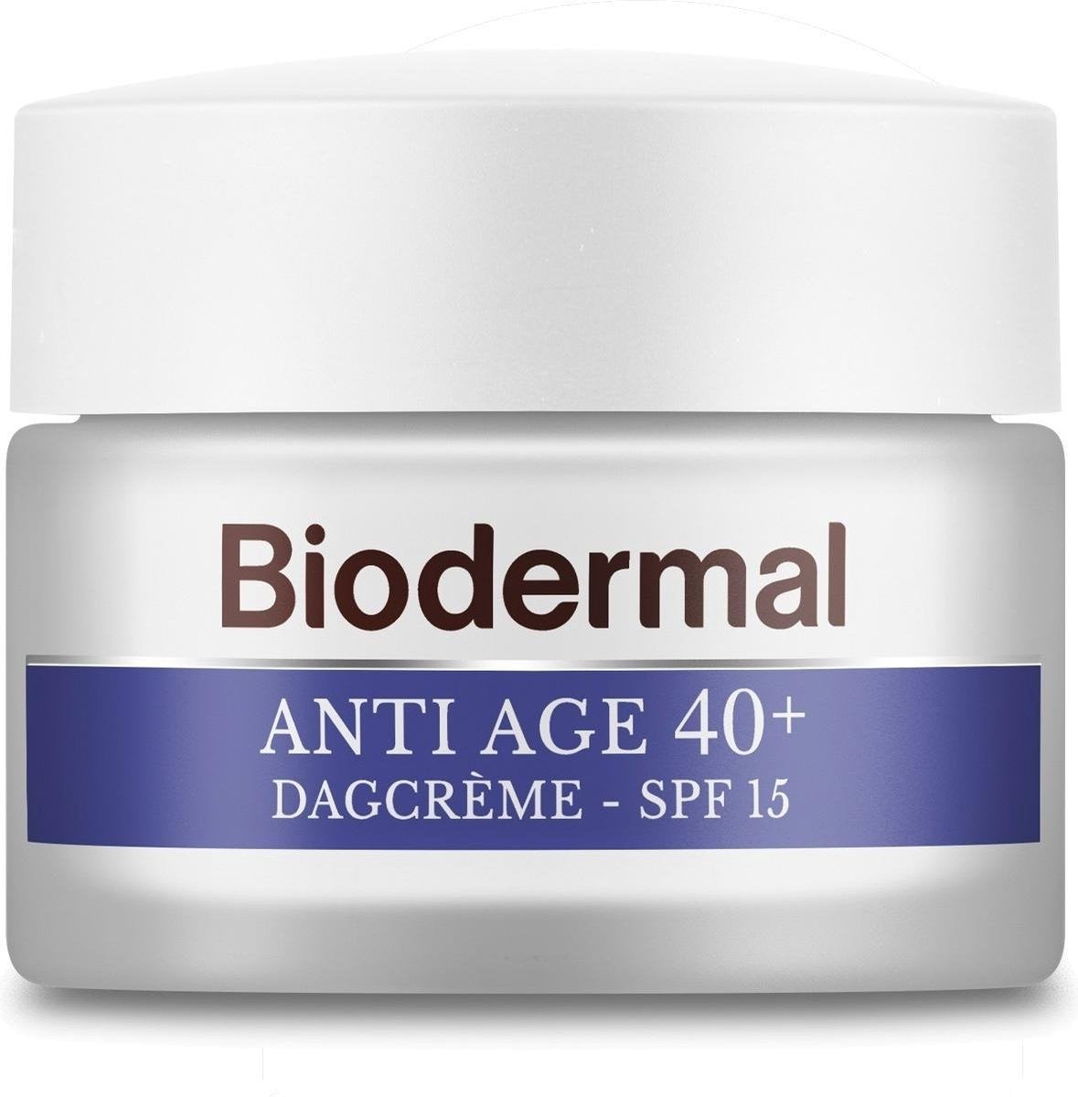 Biodermal Anti Age dagcreme 40+ - Dagcrème met SPF15 tegen huidveroudering - Anti rimpel creme vrouwen -  SPF15 - 50ml