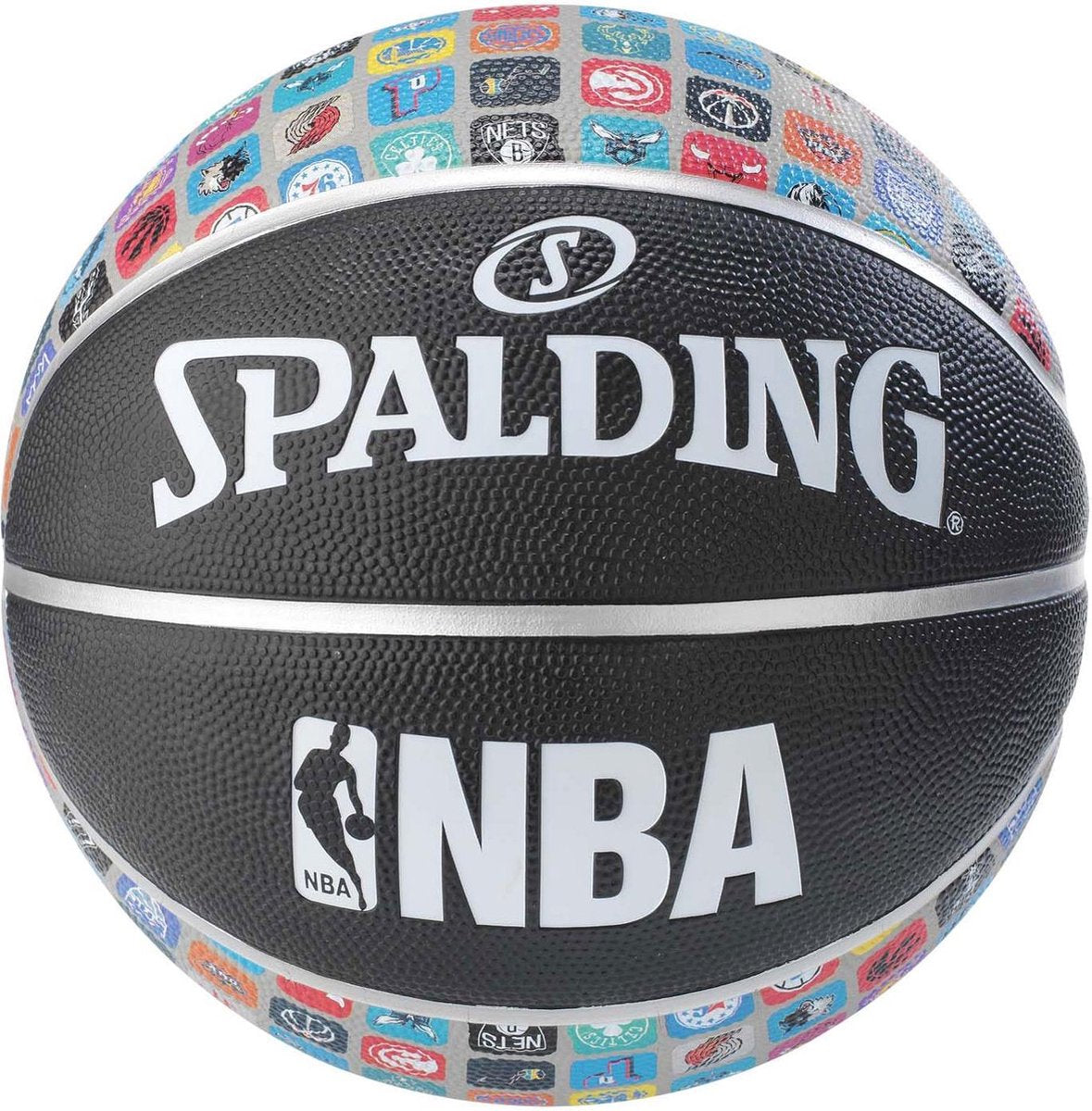 Spalding basketbal NBA Icons - Basketbal - Zwart/Grijs - Maat 7