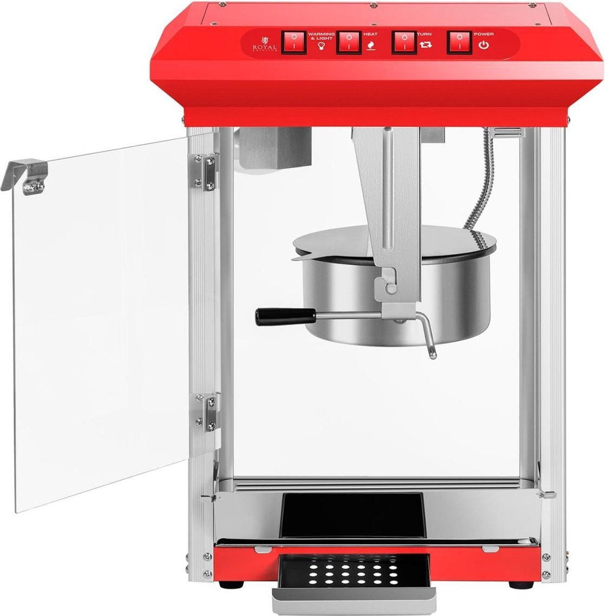 Royal Catering Popcorn Machine rood - 8 oz