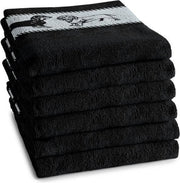 DDDDD Saar - Keukendoek - 50x55 cm - Set van 6 - Black