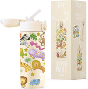 IZY Kinderen - drinkfles / thermosfles - 350 ml - Pastel Geel Safari