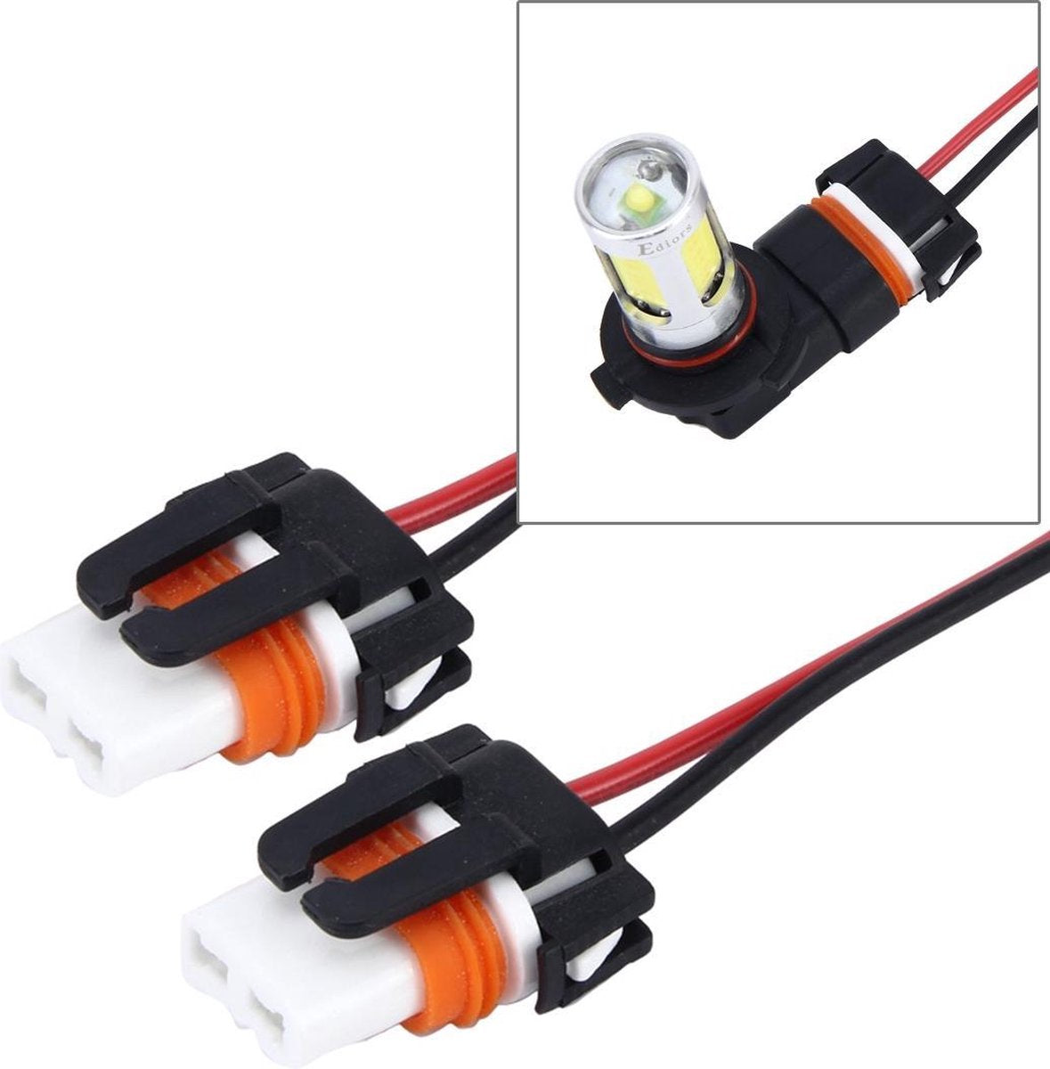 2 PCS 9006 Car Auto LED-lamp Keramische isolatie Socket Holder (geen inclusief licht)