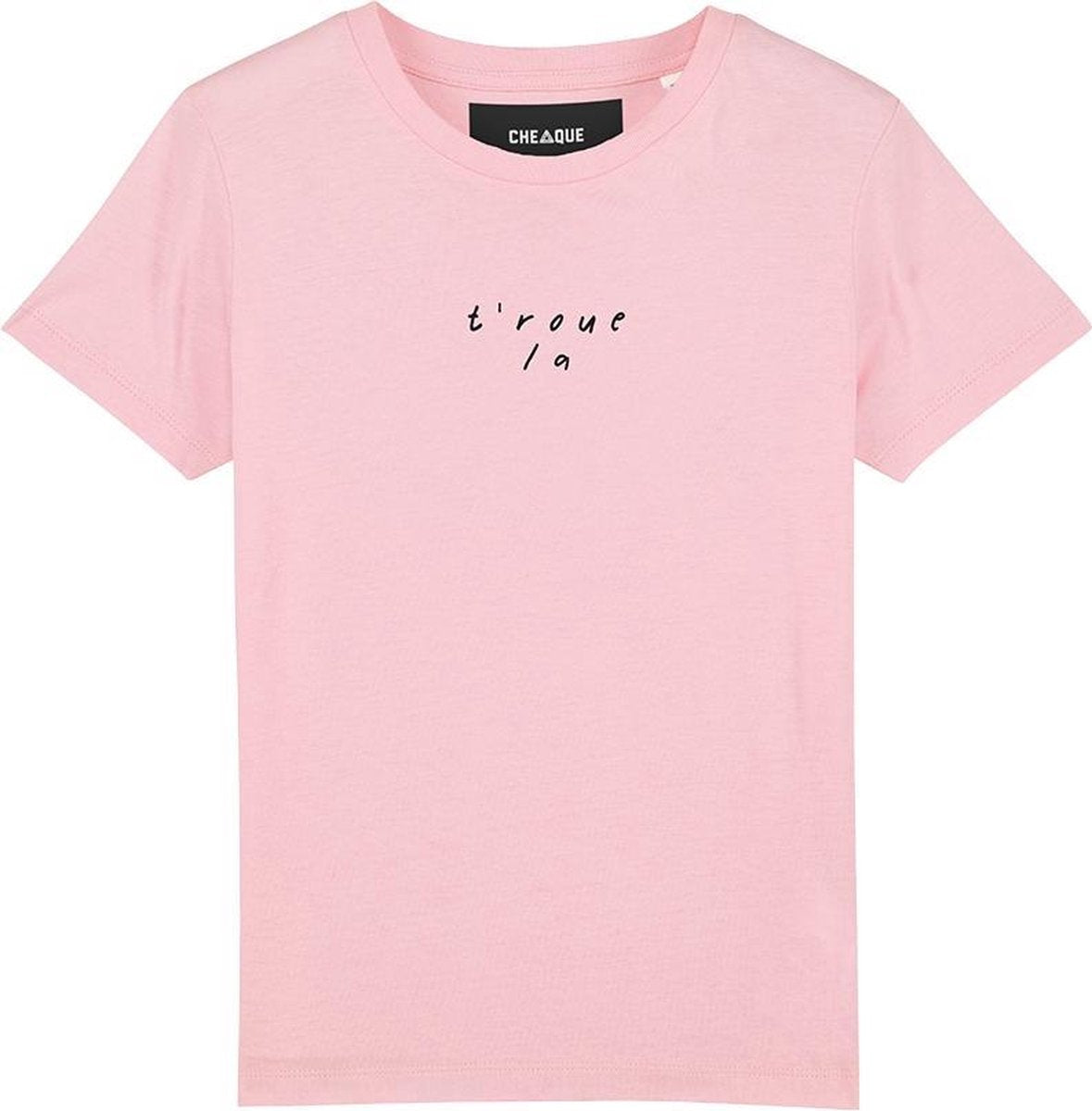 TROUELA HANDGESCHREVEN ROZE T-SHIRT KIDS