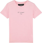 TROUELA HANDGESCHREVEN ROZE T-SHIRT KIDS