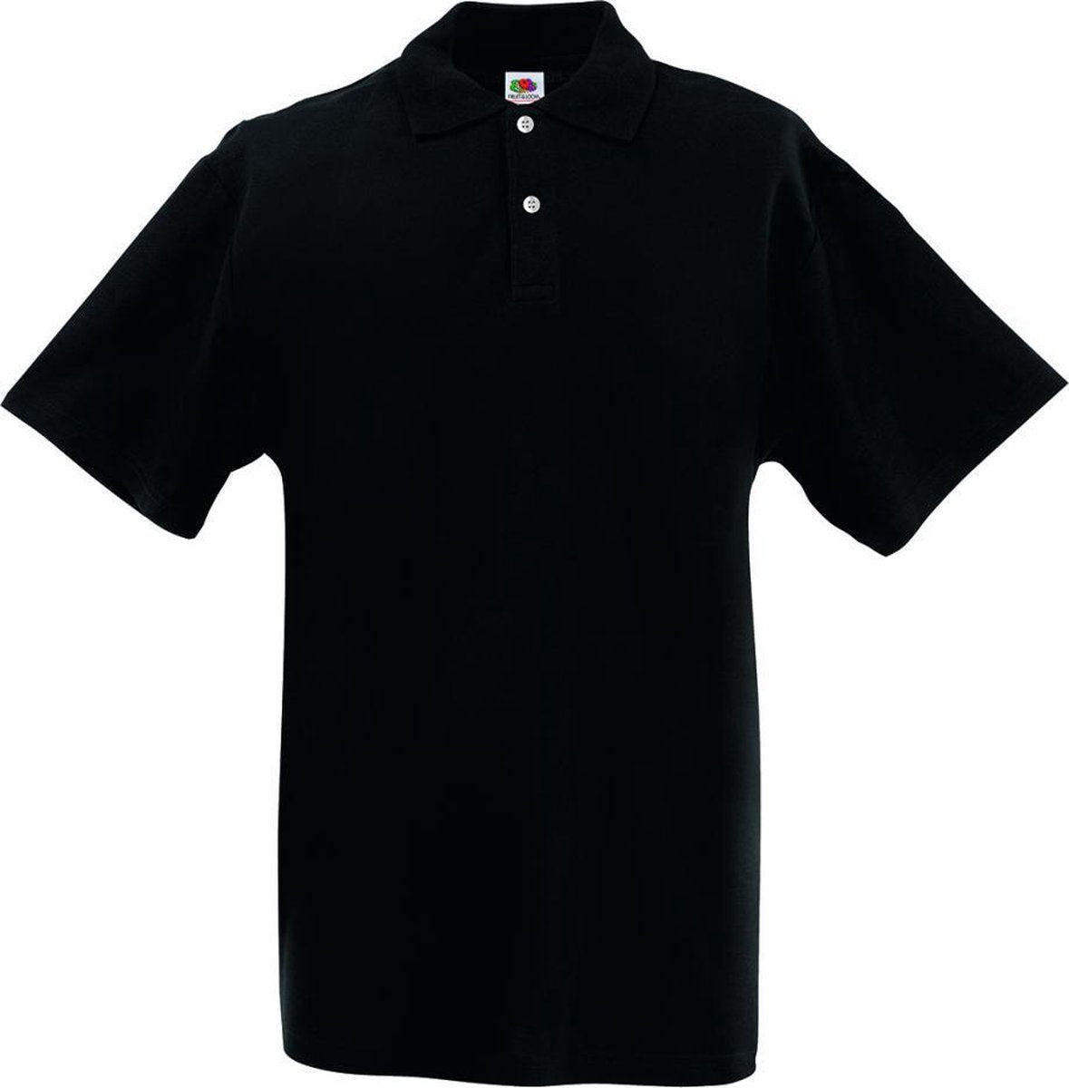 Fruit of the Loom poloshirt heren maat XXL (zwart)