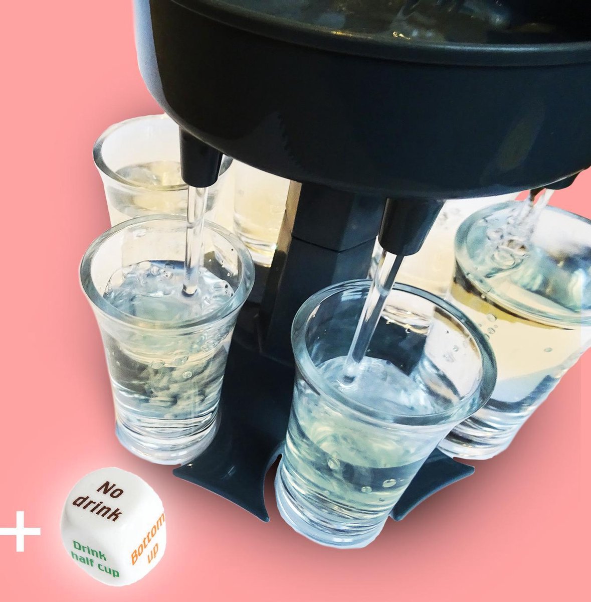 Shotbuddy shotjesmaker inclusief 6 shotglaasjes en Party Drankspel Dobbelsteen - zuipen tot we kruipen - shotdispenser - shotfontein - shotjes - shotglazen - dispenser - drank spelletjes- feest - do or drink - lets get drunk