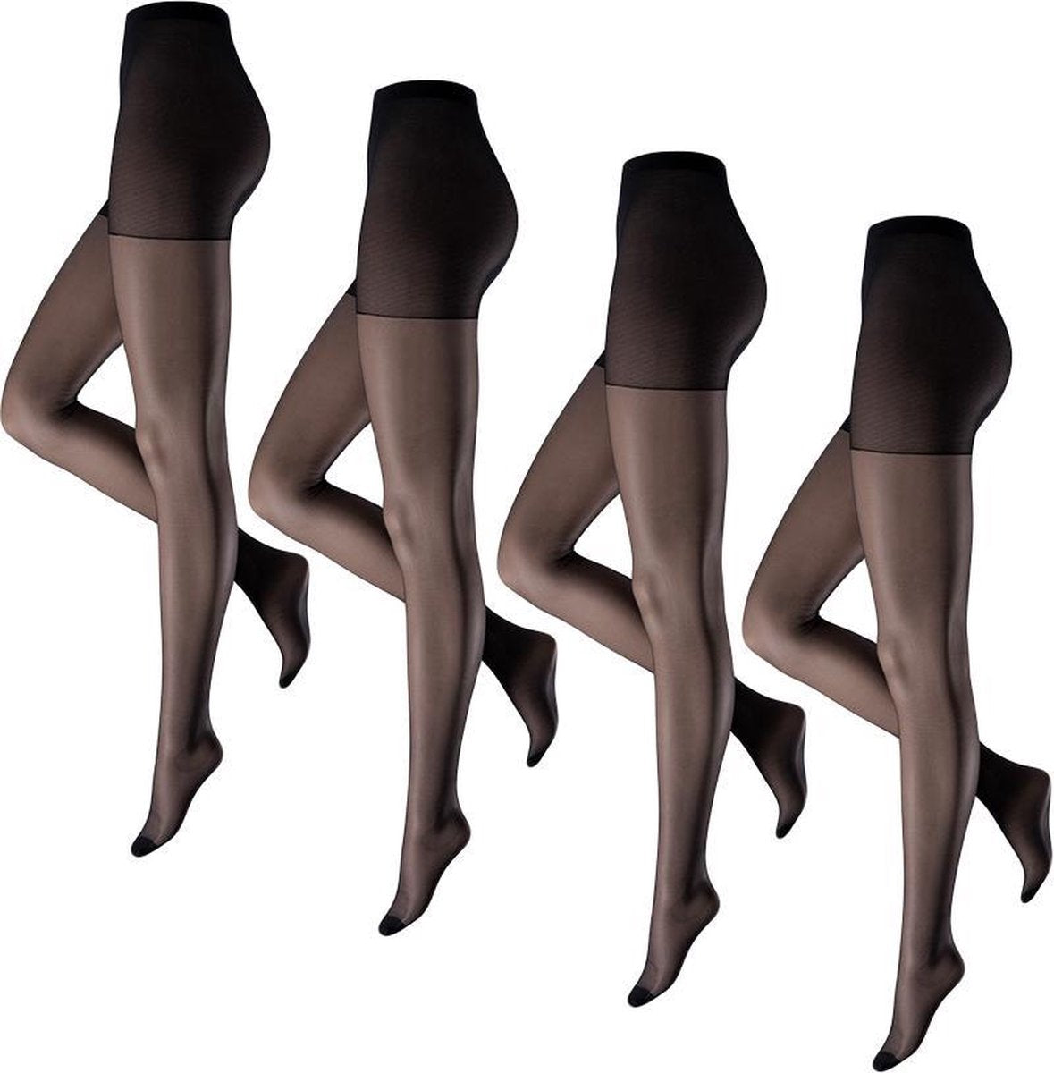 SiSi panty 4P miss 20 zwart - 42-44