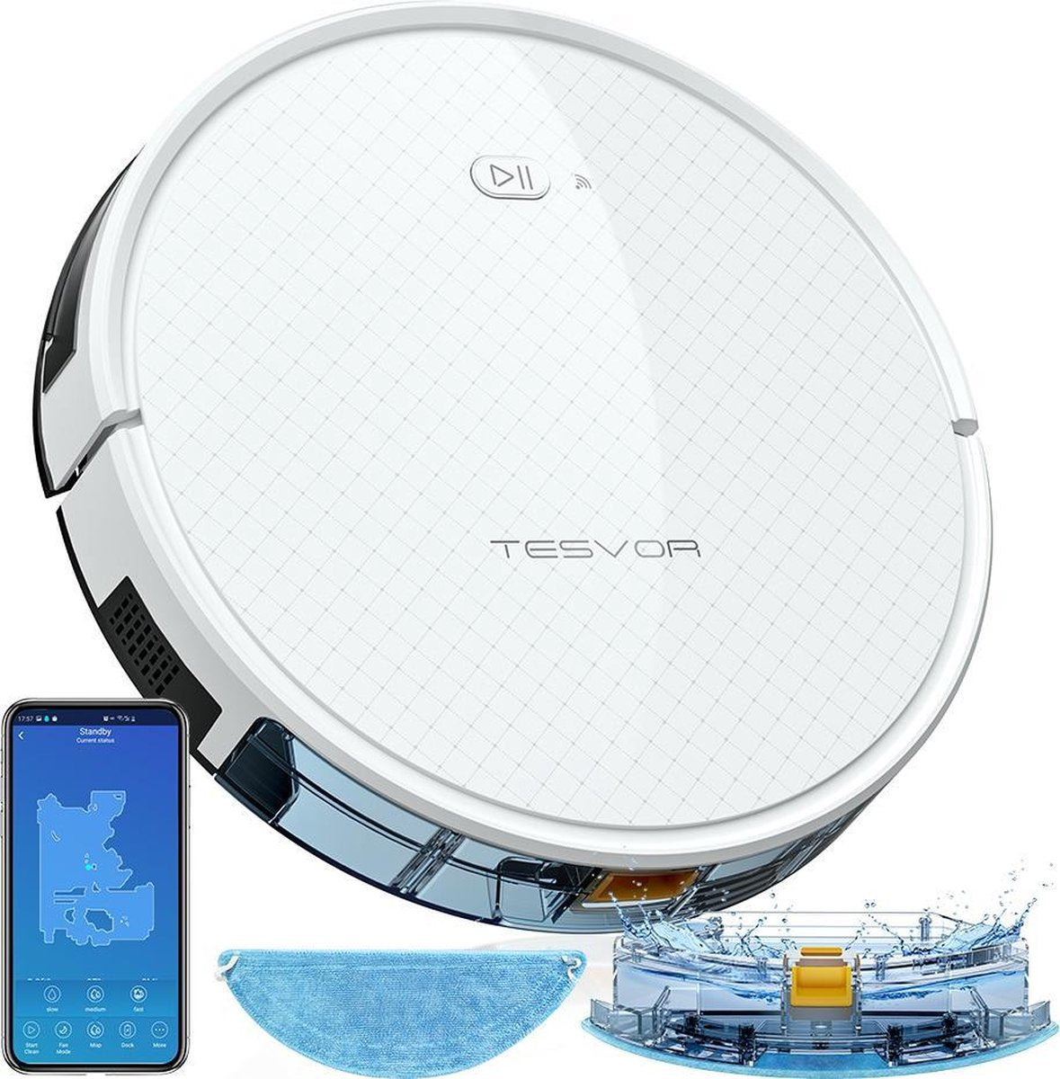 Tesvor X500 Pro Robotstuiger - met Dweilfunctie