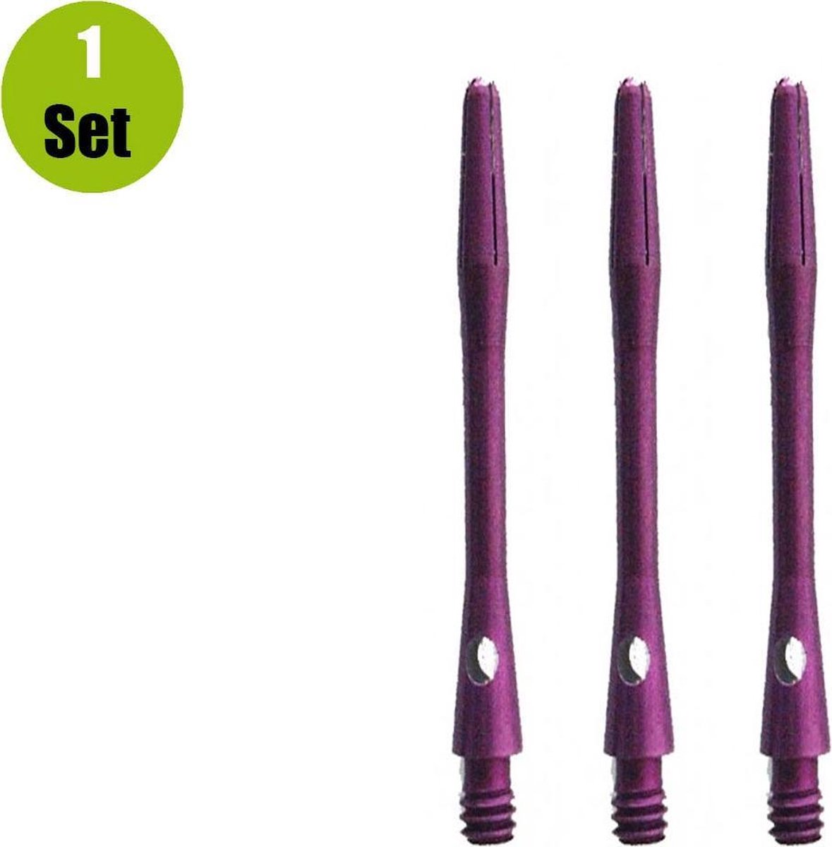 Aluminium Dart Shafts - Paars - Short - (1 Set)