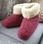 Wollen Sloffen Dames - Wollen Sloffen Heren - 100% Wol - Rood - Maat 39