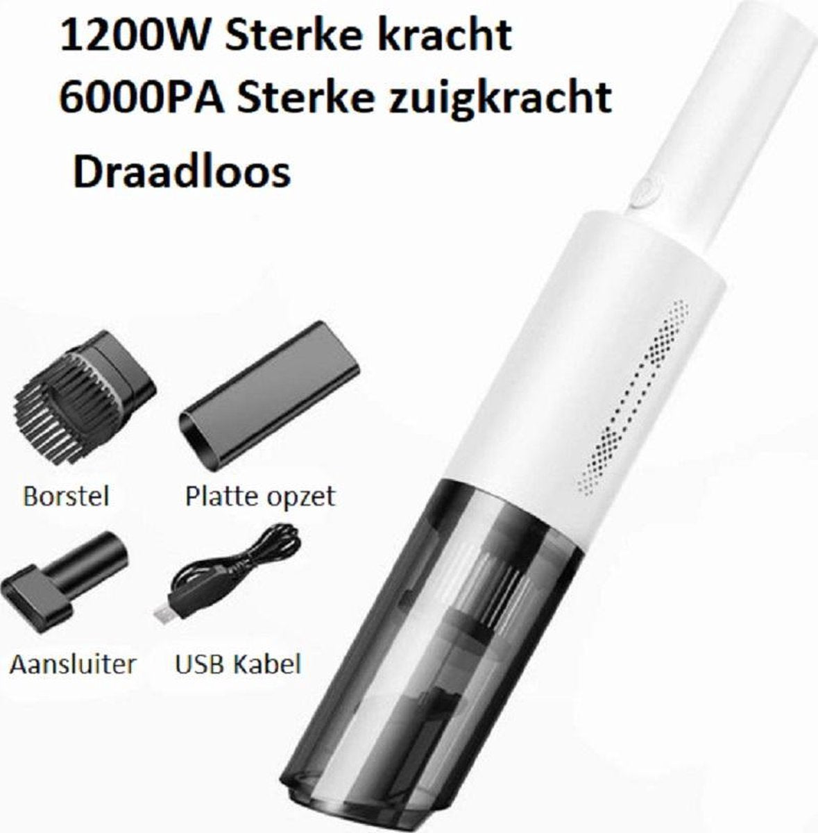 Kruimelzuiger - Kruimeldief - Draadloos - Autostofzuiger - Auto cleaning - Handstofzuiger - draadloos - kruimeldief snoerloos - Auto stofzuiger