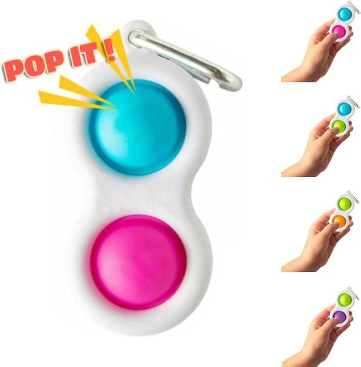 Premium Simple Dimple Fidget Toy | Pop It / Fidget Pad | Tik Tok Simpl Dimpl Fidget | Roze-Blauw