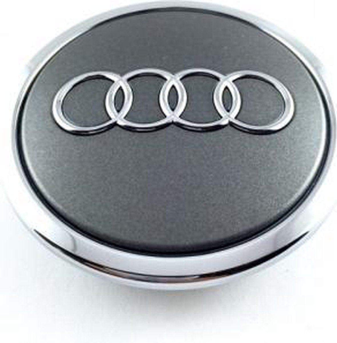 Originele Audi naafdoppen 69 mm grijs set van 4 - 4B0601170A - wieldoppen OEM Product - Naafkappen - Velgen logo - embleem