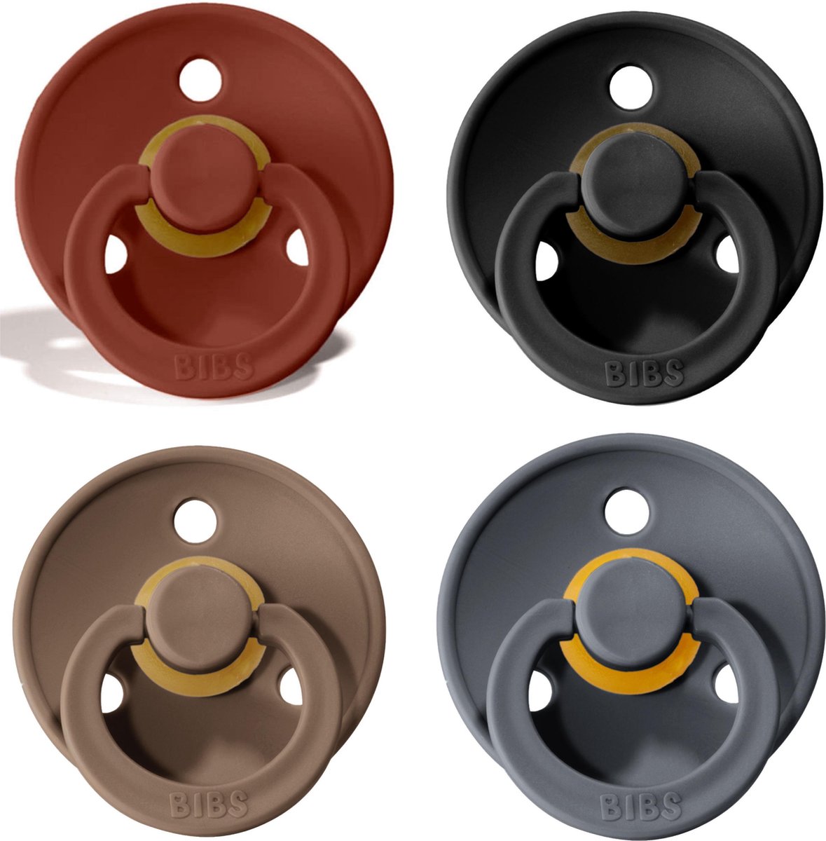 BIBS fopspeen Maat 1 | O-6 maanden | set 4 stuks | rust
